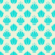Seamless pattern with silhouettes lotus flowers N14