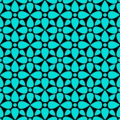 Seamless pattern with silhouettes lotus flowers N15