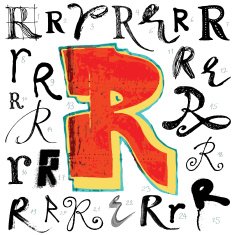 Vector alphabet Letter R