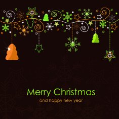 Vector christmas card N6