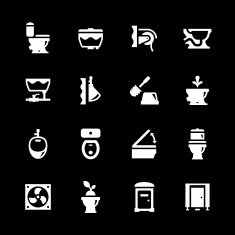 Set icons of toilet N2