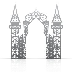 Background with arch in the Asian style