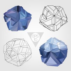 Abstract 3D sphere Vector set