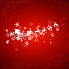 Vector Santa Claus Driving in a Sledge N11