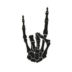 Skeleton hand heavy metal vector illustration N4