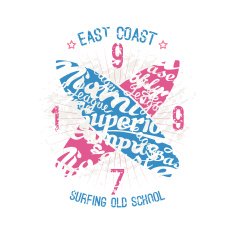 East coast surfing emblem