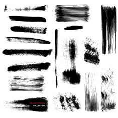 Vector brushstrokes collection