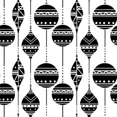 Christmas seamless pattern with balls N5
