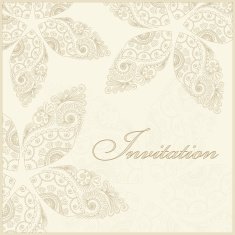 Wedding invitation vintage card