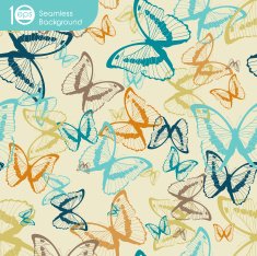 Seamless pattern of butterflies N16