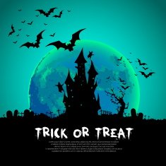 Happy Halloween Card Template Mix of Various Spooky Creatures