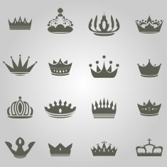 Crown icon set N4