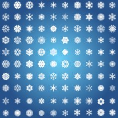 Snowflake icon Winter theme snowflakes of different shapes N32