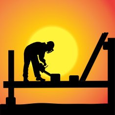 Vector silhouette of a man N1153