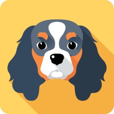dog icon flat design N6
