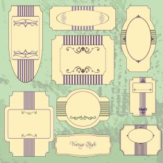 set of vintage labels N18