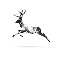 Deer abstract isolated on a white backgrounds vector illustration N6
