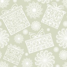 Christmas silhouettes seamless pattern N6