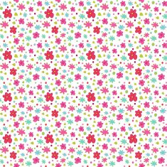 Seamless pattern of small flowers on white N2