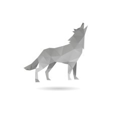 Wolf abstract isolated on a white backgrounds vector illustration