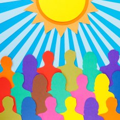 Crowd under the sun