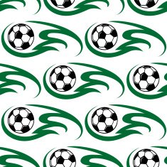Soccer ball seamless pattern
