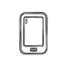 Vector of sketch doodle mobile phone icon N2