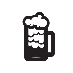 Beer Glass Black Silhouette