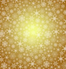 Gold Christmas Snowflakes - Abstract vector background