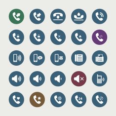 Set of telephone icons