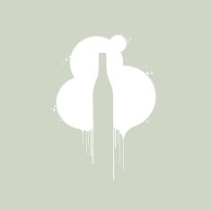 Spilt Milk wine bottle silhouette
