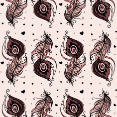 Beautiful peacock Feathers Seamless background N17