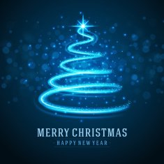 Christmas tree from light vector background N11