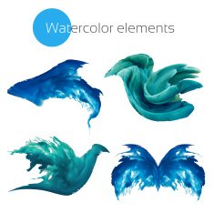 Abstract watercolor animals