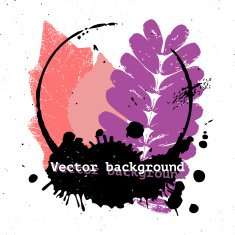 Grunge style leaves