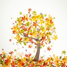 Vector autumn tree N4