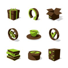 green 3D icon set 04 N2