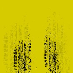 Tire track on yellow