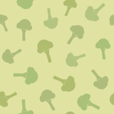 Broccoli silhouette pattern