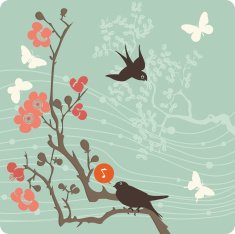 floral background illustration N14
