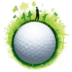 Golf ball splash background N2