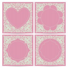 Vintage ornate cards in Victorian style N5