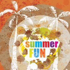Retro grunge summer background
