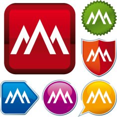 icon series mountain (vector)