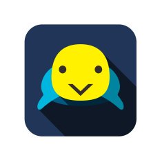 Sea turtle animal face flat design