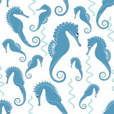 Sea Horse Seamless Pattern