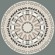 Disc With Primitive Art Pattern N2