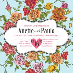 Wedding Floral Card - with place for your text N2