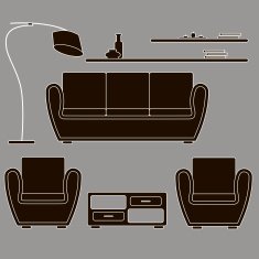 living room furniture icons N9