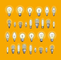 Light bulb icons - vector illustration collection N2